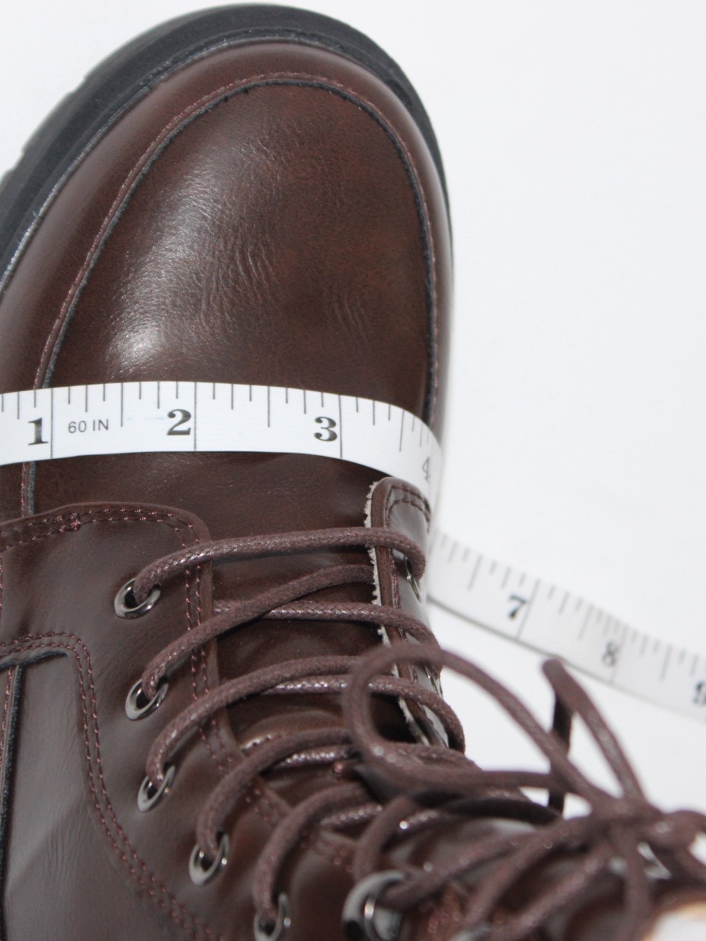 Brand New (NWOT or Box) Journee Collection Brown Lace-Up Combat Ankle Boots - Picture 9 of 11
